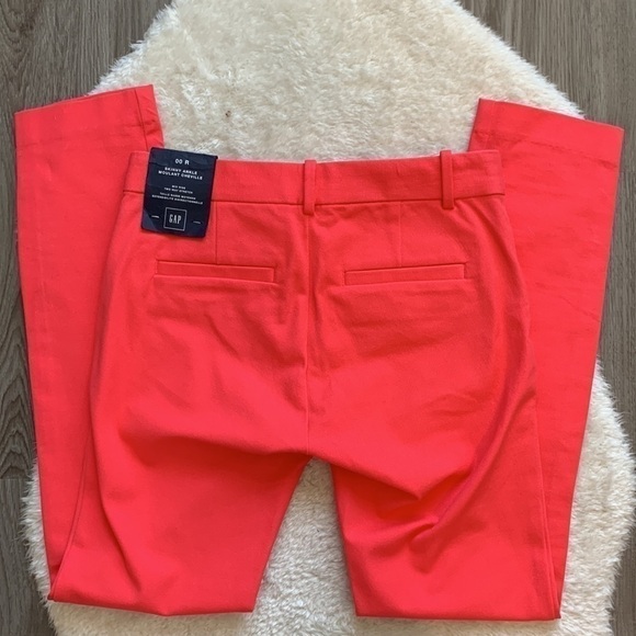 NWT GAP Skinny Ankle Mid Rise Two Way Stretch Pants Coral Size 00R - Picture 8 of 14